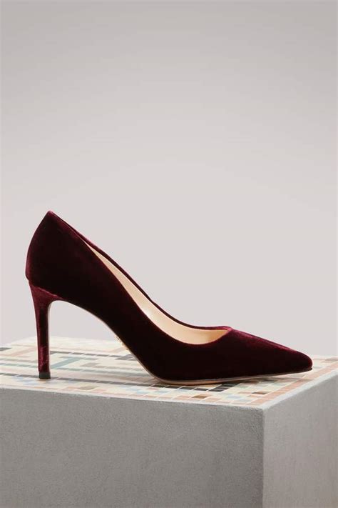 prada pointed toe pumps|prada velvet pumps.